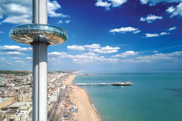British Airways i360 Viewing Tower on Brighton beach
