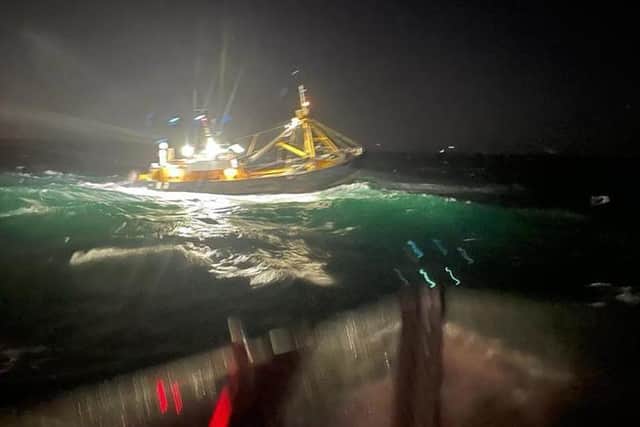 The lifeboat crew were called out at 4:14am on Thursday (February 17) as the 30-metre fishing vessel was drifting in the Channel’s Traffic Separation Scheme (TSS) – south of Beachy Head, Newhaven.