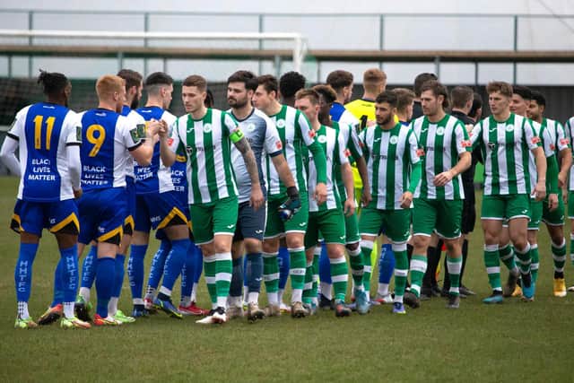 Chichester City were beaten late on at Hythe / Picture: Neil Holmes