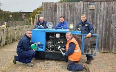 Drusillas Park's estate team have been working through the night to keep generators going SUS-220222-134907001