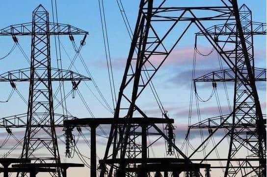 Electricity pylon stock image