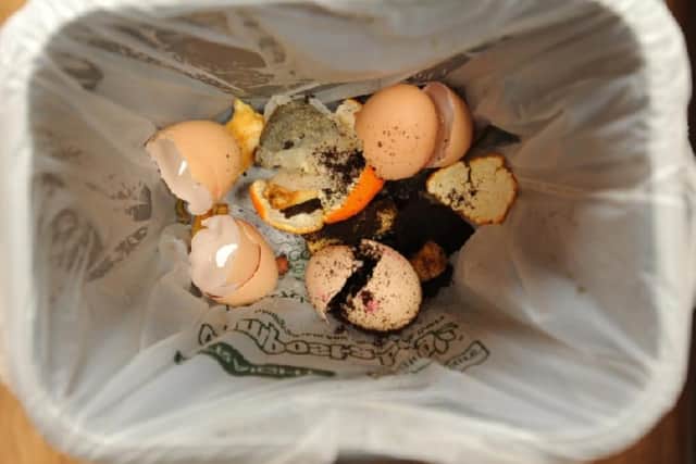 Example of a food waste caddy