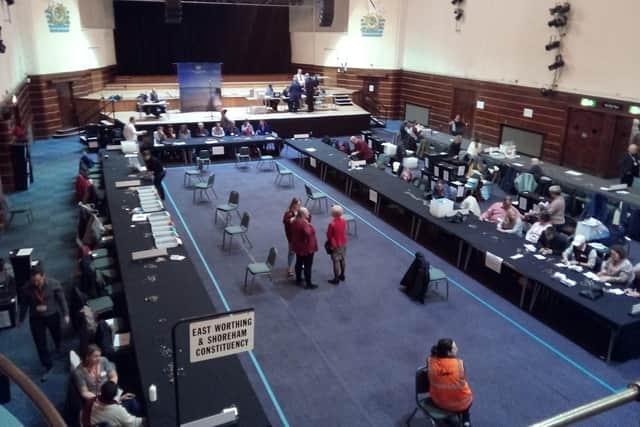 2019 general election count in Worthing