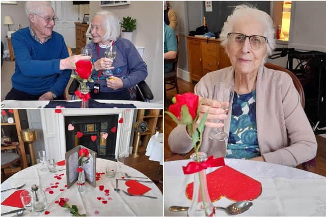 Westergate House care home in Fontwell was filled with flowers, cards and sweets in celebration of St Valentine's Day
