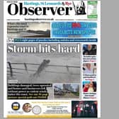 Today's front page of the Hastings, St Leonards and Rye Observer SUS-220224-143345001