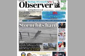 Today's front page of the Hastings, St Leonards and Rye Observer SUS-220224-143345001
