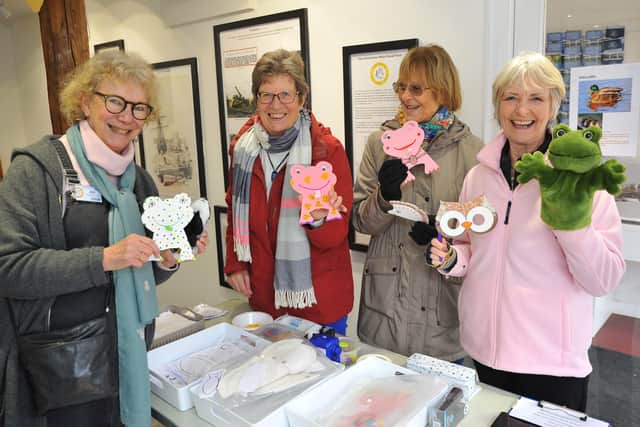 Family fun at Chichester Canal. Children took part in crafts and activities, including making masks and models. Pics S Robards SR2202233 SUS-220223-173956001