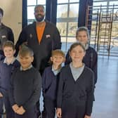 Worthing Thunder basketball stars meet pupils at East Preston Junior School