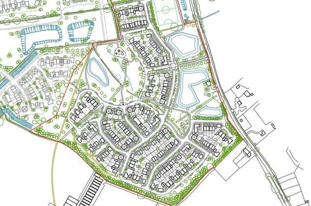 Indicative site layout of the proposed Hailsham homes