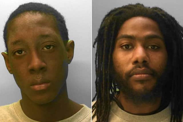 Two of the convicted defendants Alize Spence and Duschane Meikle. Picture: Sussex Police.