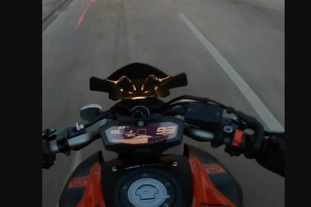 Watch the shocking helmet camera footage of a motorcyclist who drove ...