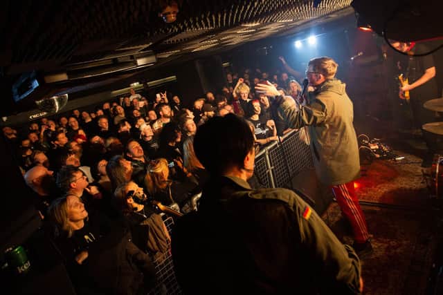 Yard Act’s performance at Patterns nightclub on Friday, February 18, had the scent of a band rocketing towards the pinnacle of Britain’s alternative music scene.