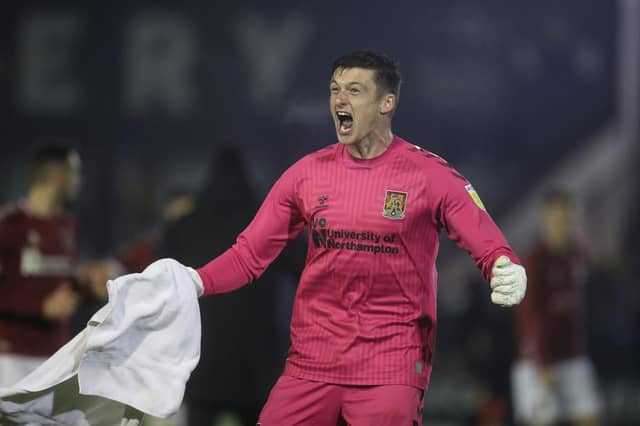 Liam Roberts celebrates another clean sheet!