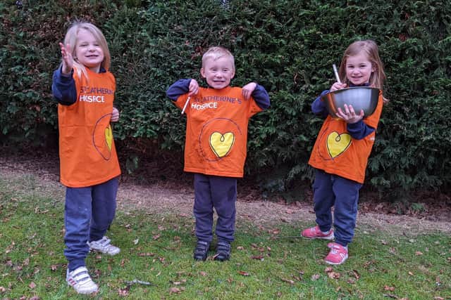 The siblings raised over £1,000 for St Catherine's Hospice
