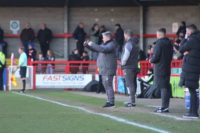Crawley Town boss John Yems said everyone, including the substitutes, were 'ready for today', adding: "It was a proper team performance." Photo: Cory Pickford