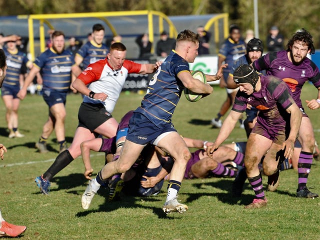 Action from Worthing Raiders' 35-19 win over Leicester in rugby's National two south at Roundstone Lane / Pictures: Stephen Goodger