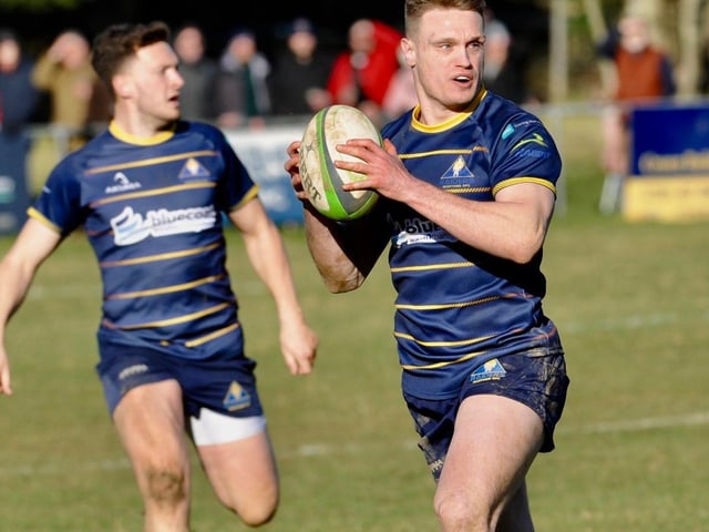 Action from Worthing Raiders' 35-19 win over Leicester in rugby's National two south at Roundstone Lane / Pictures: Stephen Goodger