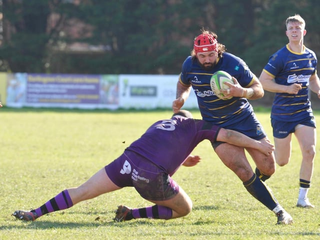 Action from Worthing Raiders' 35-19 win over Leicester in rugby's National two south at Roundstone Lane / Pictures: Stephen Goodger