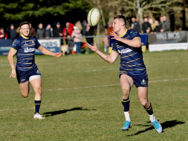 Action from Worthing Raiders' 35-19 win over Leicester in rugby's National two south at Roundstone Lane / Pictures: Stephen Goodger
