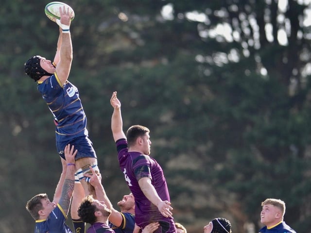 Action from Worthing Raiders' 35-19 win over Leicester in rugby's National two south at Roundstone Lane / Pictures: Stephen Goodger