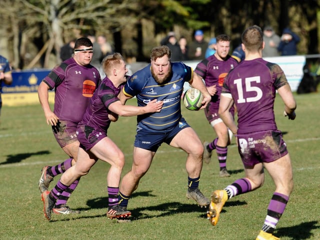 Action from Worthing Raiders' 35-19 win over Leicester in rugby's National two south at Roundstone Lane / Pictures: Stephen Goodger