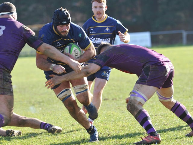 Action from Worthing Raiders' 35-19 win over Leicester in rugby's National two south at Roundstone Lane / Pictures: Stephen Goodger