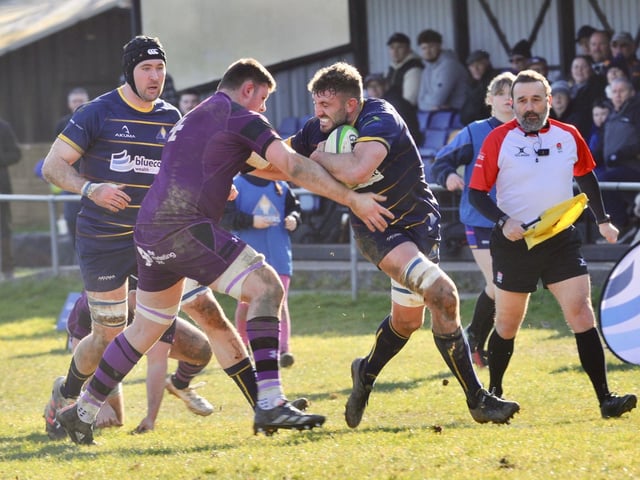 Action from Worthing Raiders' 35-19 win over Leicester in rugby's National two south at Roundstone Lane / Pictures: Stephen Goodger