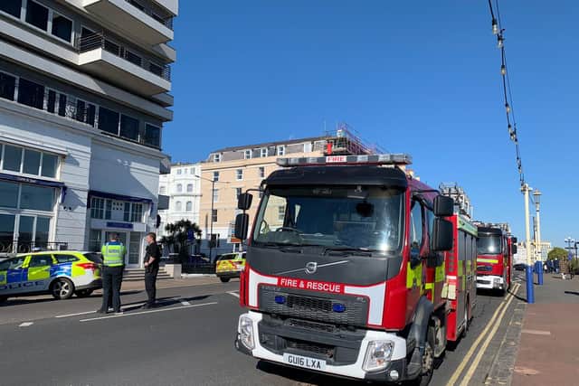 Fire engines were called to The Cavendish Hotel in Eastbourne today.