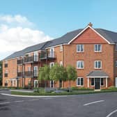 A computer-generated image highlights how the apartments at Riverbrook Place will look when completed in Crawley