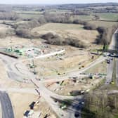 The new bridge across the A264 will link the massive new estate - Mowbray Village - to the rest of Horsham