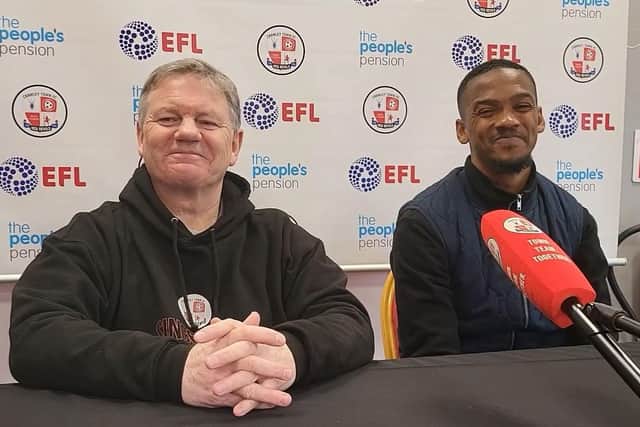 John Yems and Lewis Young in Monday's press conference