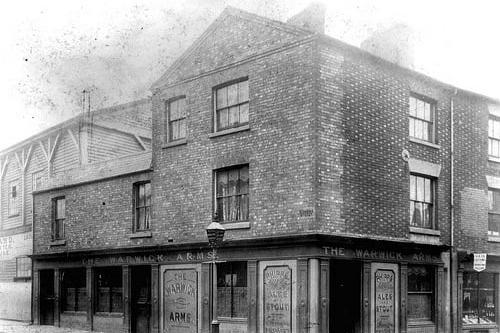 Dave sad: "As with many other Bridge Street pubs in the 19thCentury, the Warwick Arms had its fair share of trouble, either, or despite it being a ‘Commercial Inn’. It was in an ideal place for trade (and trouble), being just along from St John’s Station. Bridge Street and St John’s Street wasn’t the curved corner it is now, it was a 90 degree turning and the Warwick Arms was right on that corner and if it was still there now it would be right in the middle of the junction."