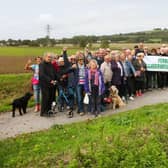 Residents protesting plans for part of Goring Gap. Picture by Derek Martin