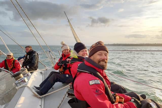 Team Worthing from Worthing Sailing Club won the Round the Island Winter Fundraising Challenge. Picture: John Green Cowes