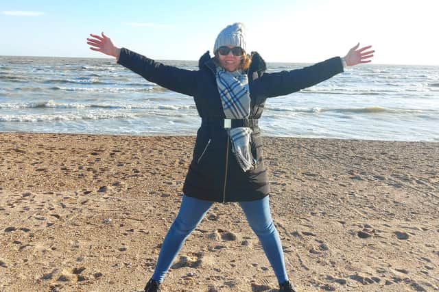 Katherine had fun on the beach at the weekend