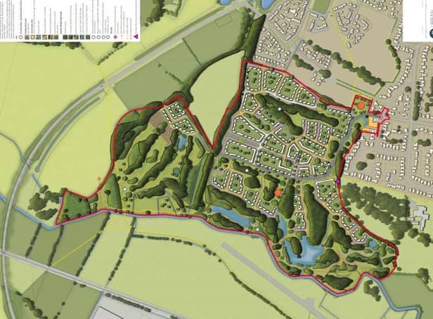 The masterplan for up to 480 new homes at Bognor Regis Golf Club in Felpham