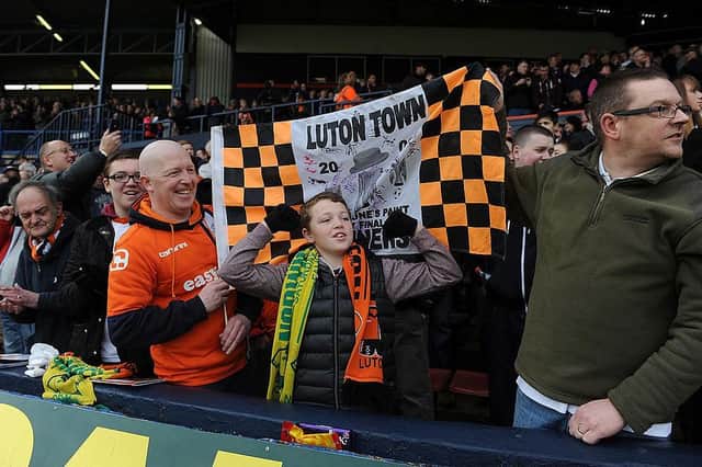 Luton Town's fans ahead of the FA Cup fifth round tie with Millwall back in 2013