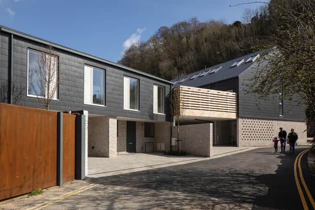 Cuilfail Mews: This scheme for five houses sits on a gateway site into Lewes, East Sussex, within the South Downs National Park.
