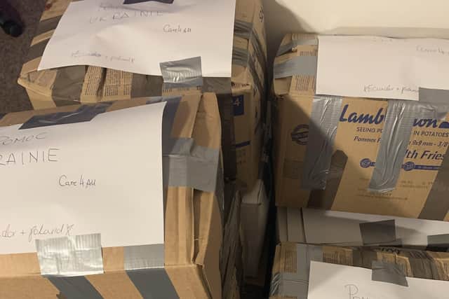 Some of the boxes being sent to the border SUS-220203-111817001