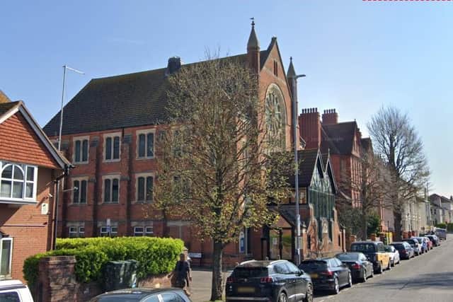 The peace vigil will be held at Hove Methodist Church, pictured, on Sunday at 8pm