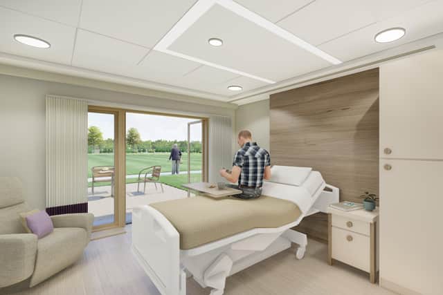 How one of the new hospice's rooms will look