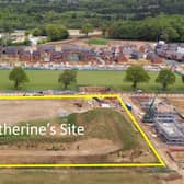 An aerial view of the new St Catherine's site in Pease Pottage