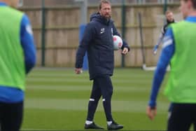 Graham Potter keeps a close eye on his charges as Brighton look to bounce back from three straight Premier League losses