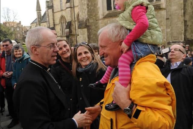 The Archbishop of Canterbury at a previous visit to Chichester