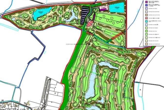 A masterplan of the new golf course at Climping