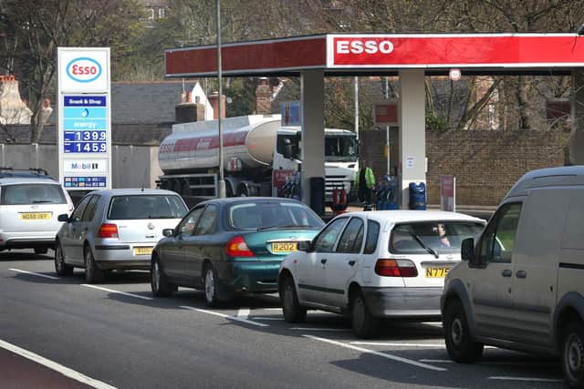 The soaring cost of fuel has contributed to the current cost of living crisis, which has seen inflation near a near-30-year high, and motoring organisations are warning that drivers may struggle to fuel their cars and business be forced to put up prices if the pattern continues. (Photo by Peter Macdiarmid/Getty Images)