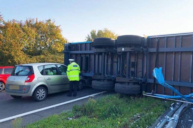 Pictures from the scene of the collision. By Eddie Mitchell