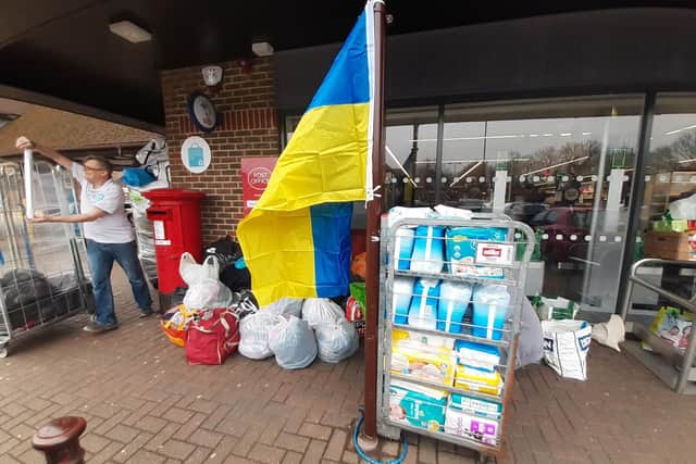 Paul Taylor-Burr taking donations outside Maidenbower Co-op