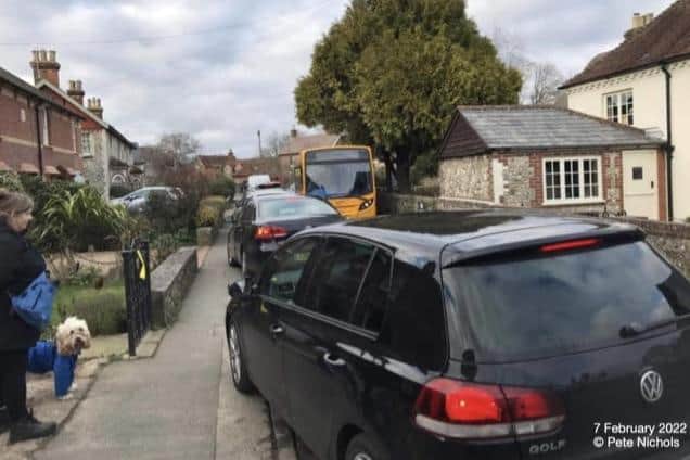 Campaigners drew attention to the 42 per cent increase in traffic along The Street in Walberton. They say that will worsen an already tricky, narrow road for vehicles to navigate. Photo: Pete Nichols