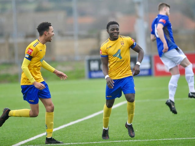 Action and goal celebrations from Lancing's 2-1 win at home to Burgess Hill Town in the Isthmian south east division / Pictures: Stephen Goodger